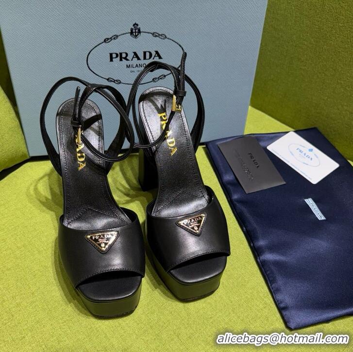 Grade Design Prada Nappa Leather Platform Sandals 1XP48B Black