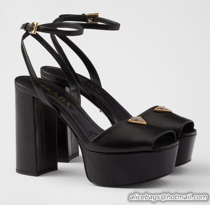 Grade Design Prada Nappa Leather Platform Sandals 1XP48B Black