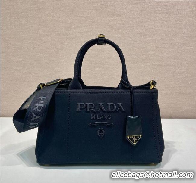 Buy Promotional Prada Jardiniere large canvas handbag 1BG554 Black 2025