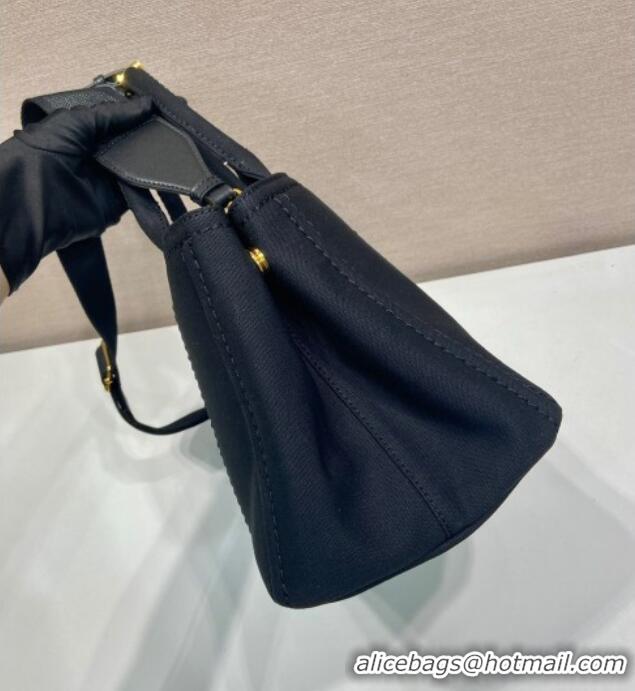 Buy Promotional Prada Jardiniere large canvas handbag 1BG554 Black 2025