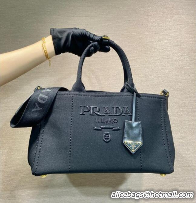 Buy Promotional Prada Jardiniere large canvas handbag 1BG554 Black 2025