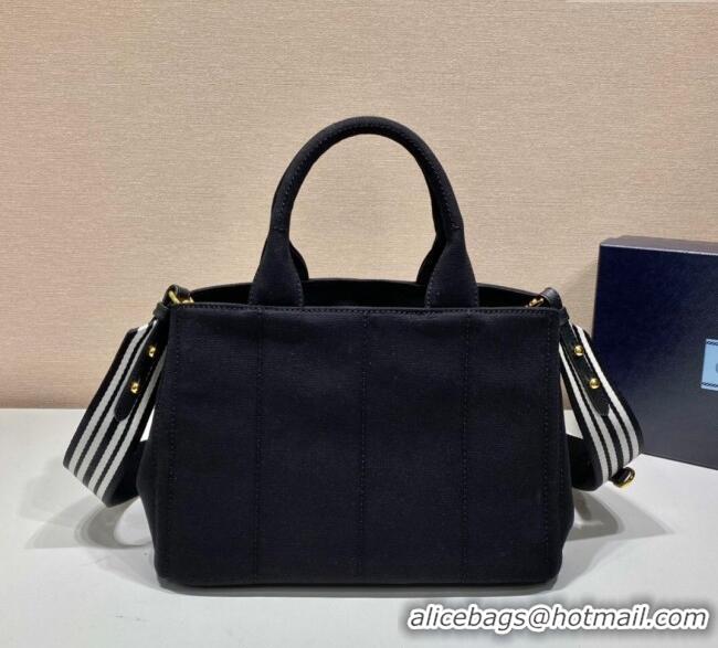 Reasonable Price Prada Printed Fabric Tote Bag 1BG439 Black 2025