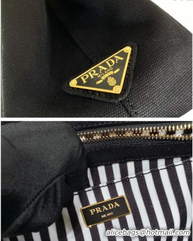 Reasonable Price Prada Printed Fabric Tote Bag 1BG439 Black 2025