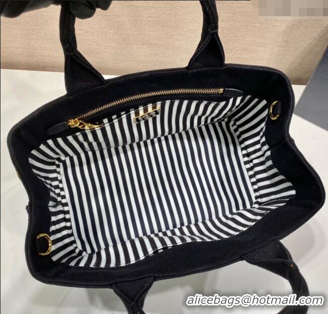 Reasonable Price Prada Printed Fabric Tote Bag 1BG439 Black 2025