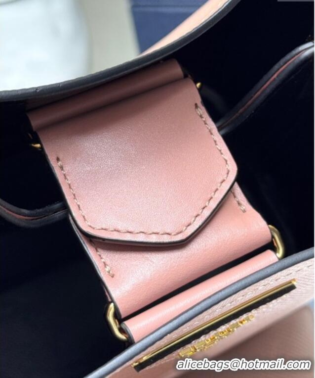 Low Cost Prada Panier mini Saffiano leather bucket bag 1BA217 Pink 2025