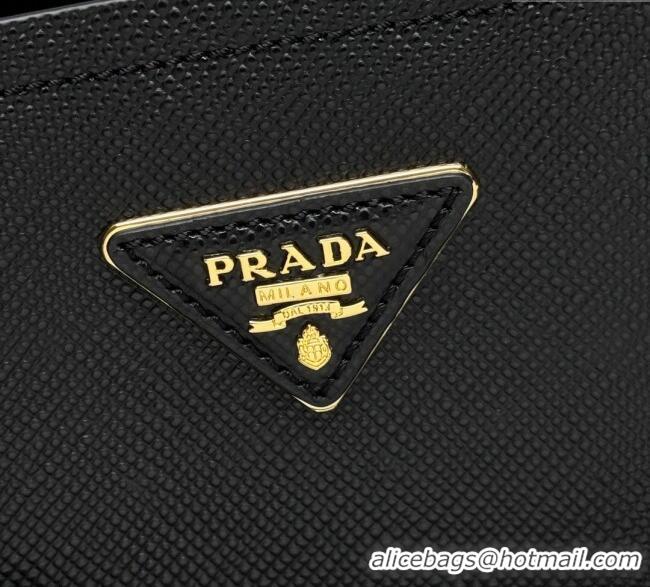 Good Product Prada Panier mini Saffiano leather bucket bag 1BA217 Black 2025 (New Tag)