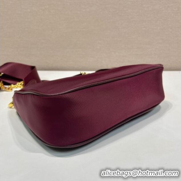 Best Design Prada Re-Edition 2005 Re-Nylon Bag 1BH204 Burgundy 2025
