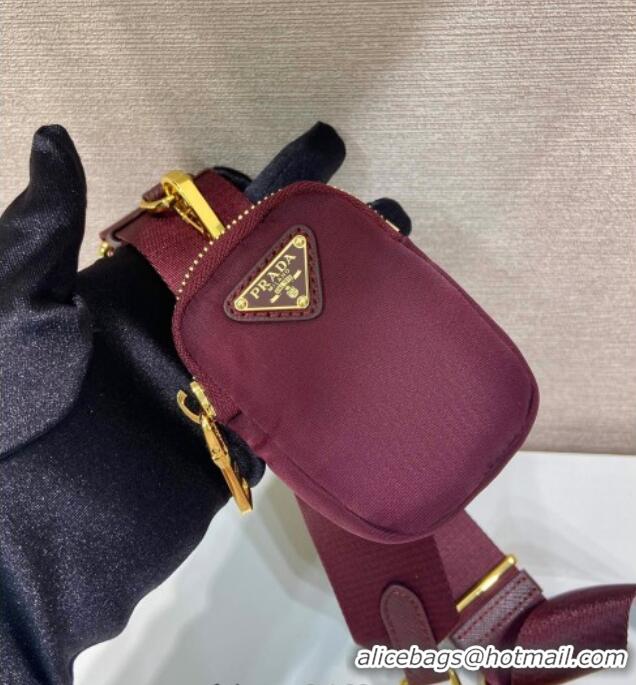Best Design Prada Re-Edition 2005 Re-Nylon Bag 1BH204 Burgundy 2025