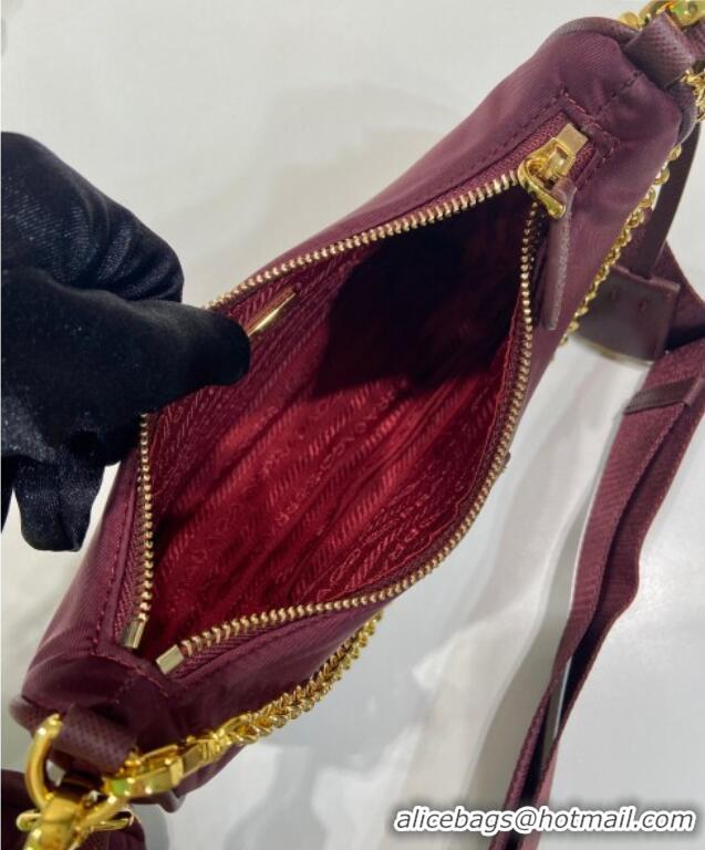 Best Design Prada Re-Edition 2005 Re-Nylon Bag 1BH204 Burgundy 2025