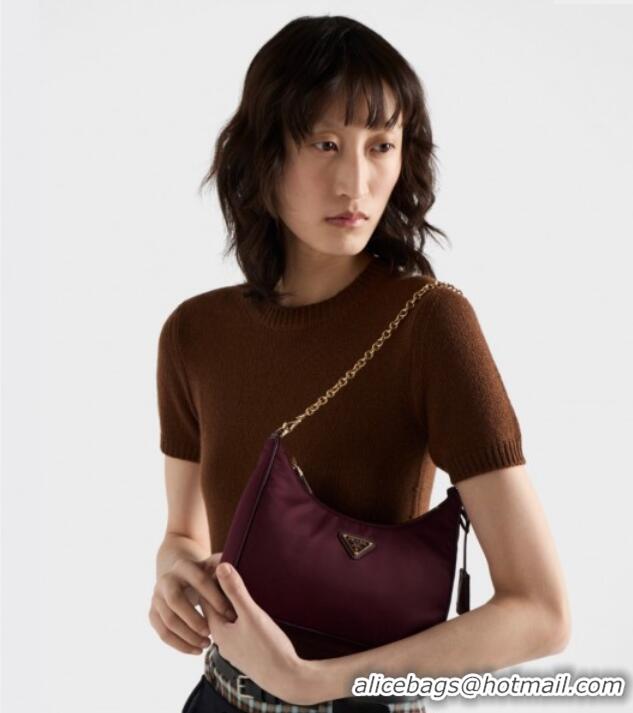 Best Design Prada Re-Edition 2005 Re-Nylon Bag 1BH204 Burgundy 2025