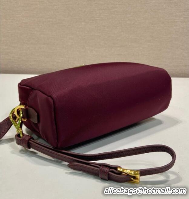 Market Sells Prada Small Re-Nylon pouch 1NS021 Burgundy 2025