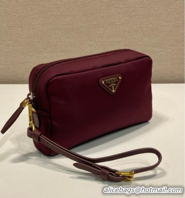 Market Sells Prada Small Re-Nylon pouch 1NS021 Burgundy 2025