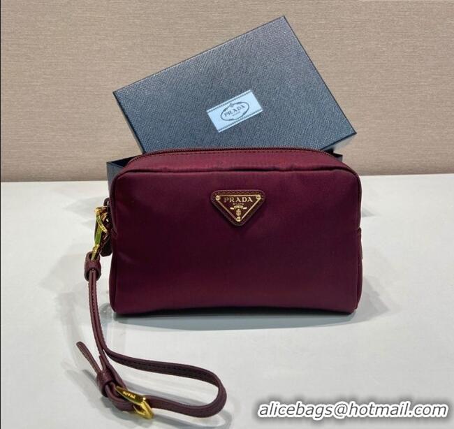 Market Sells Prada Small Re-Nylon pouch 1NS021 Burgundy 2025