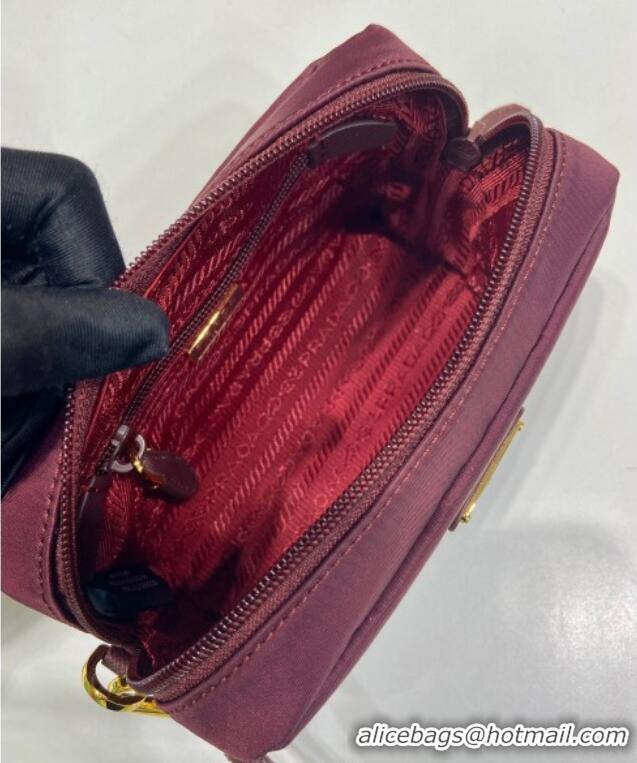 Market Sells Prada Small Re-Nylon pouch 1NS021 Burgundy 2025