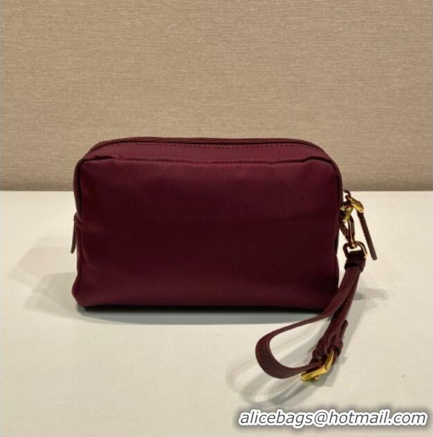 Market Sells Prada Small Re-Nylon pouch 1NS021 Burgundy 2025