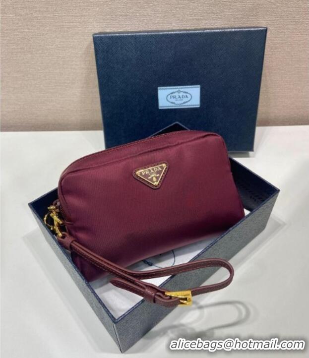 Market Sells Prada Small Re-Nylon pouch 1NS021 Burgundy 2025