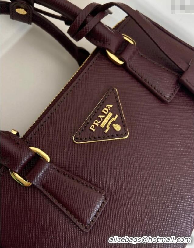 Grade Quality Prada Galleria mini Saffiano leather bag 1BA916 Burgundy 2025