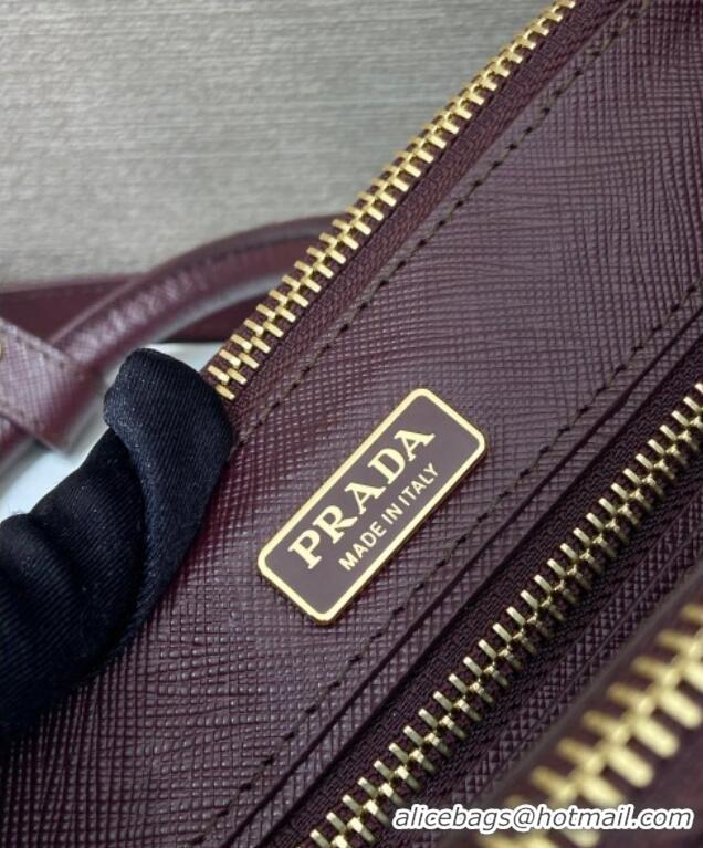 Grade Quality Prada Galleria mini Saffiano leather bag 1BA916 Burgundy 2025