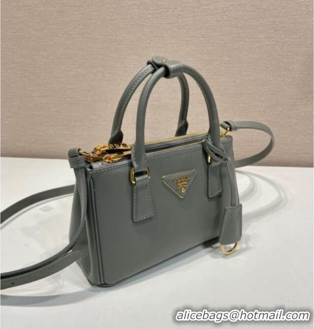 Buy Classic Prada Galleria mini Saffiano leather bag 1BA916 Slate Grey 2025