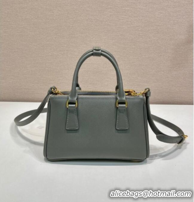 Buy Classic Prada Galleria mini Saffiano leather bag 1BA916 Slate Grey 2025