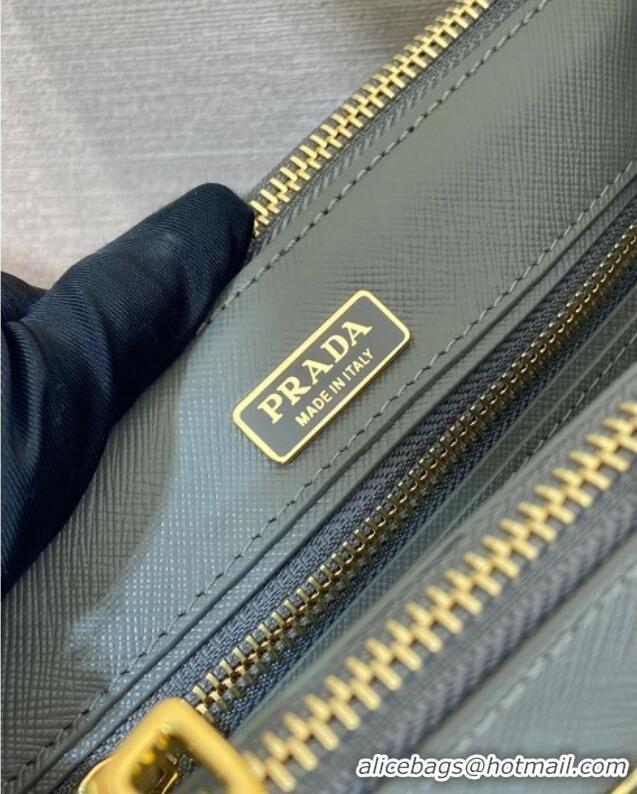 Buy Classic Prada Galleria mini Saffiano leather bag 1BA916 Slate Grey 2025