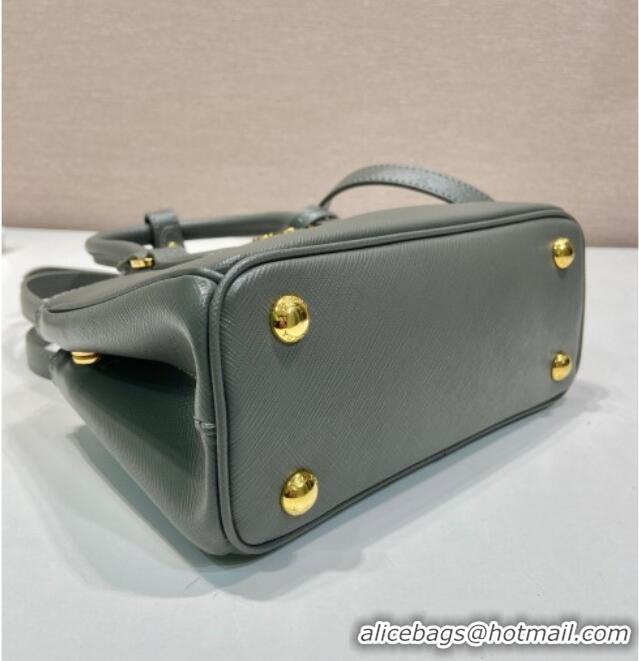 Buy Classic Prada Galleria mini Saffiano leather bag 1BA916 Slate Grey 2025
