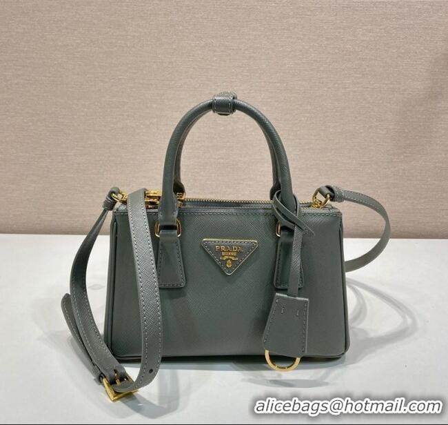 Buy Classic Prada Galleria mini Saffiano leather bag 1BA916 Slate Grey 2025