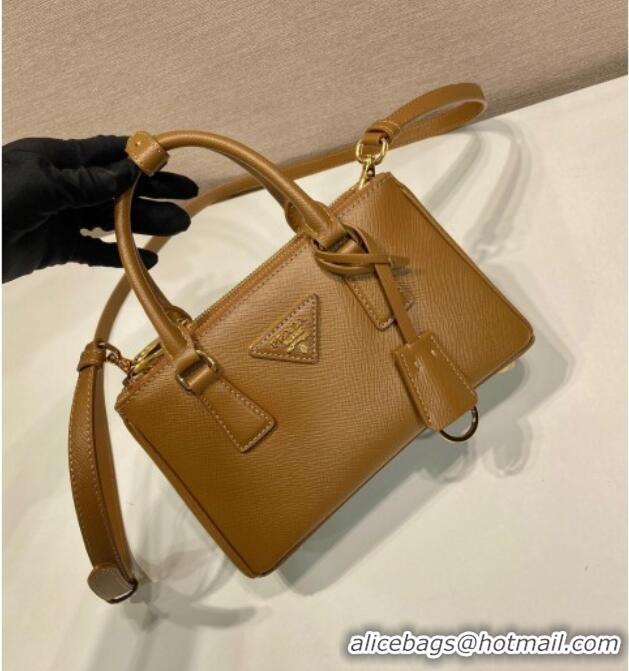 Traditional Specials Prada Galleria mini Saffiano leather bag 1BA916 Brown 2025