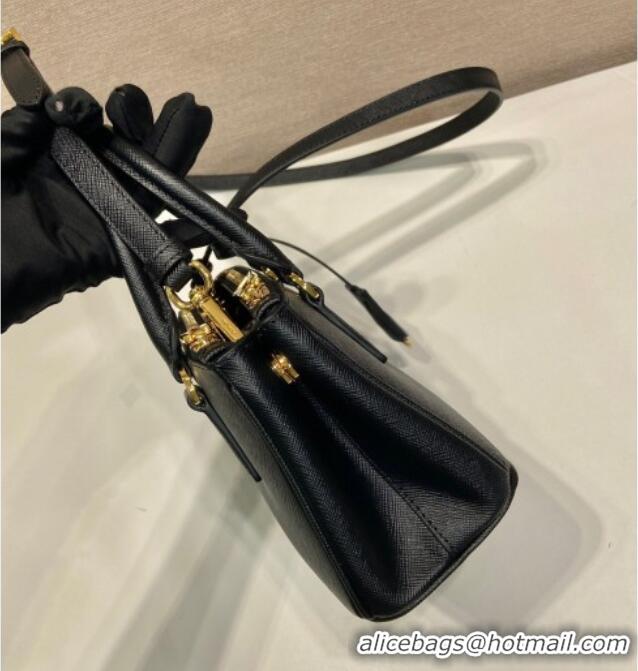 Luxury Discount Prada Galleria mini Saffiano leather bag 1BA916 Black 2025