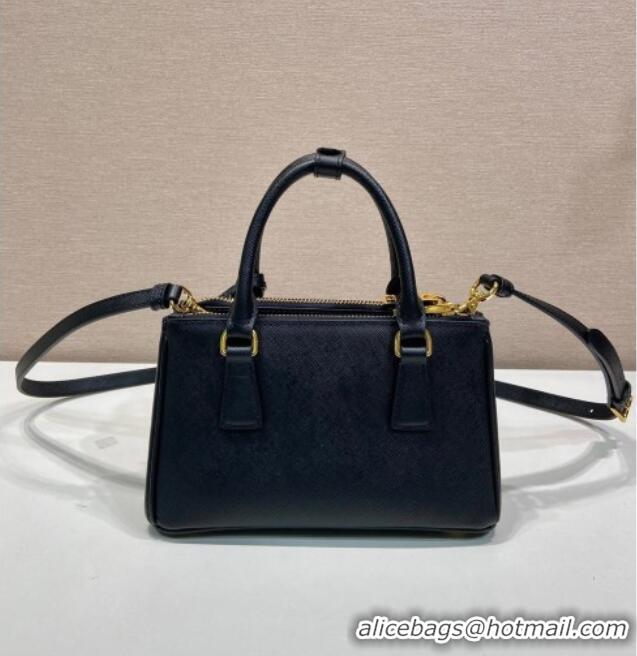Luxury Discount Prada Galleria mini Saffiano leather bag 1BA916 Black 2025