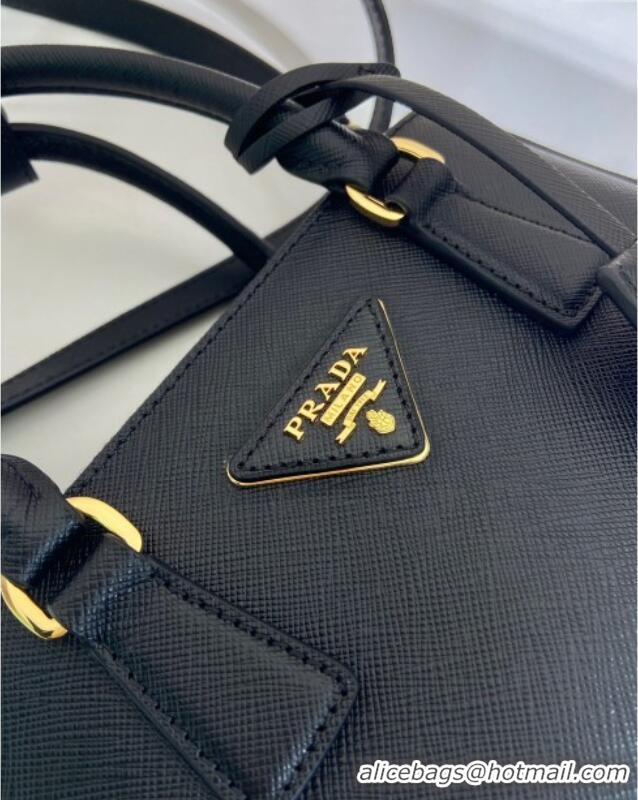 Luxury Discount Prada Galleria mini Saffiano leather bag 1BA916 Black 2025
