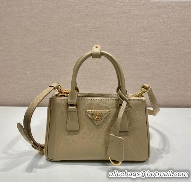 Well Crafted Prada Galleria mini Saffiano leather bag 1BA916 Beige 2025