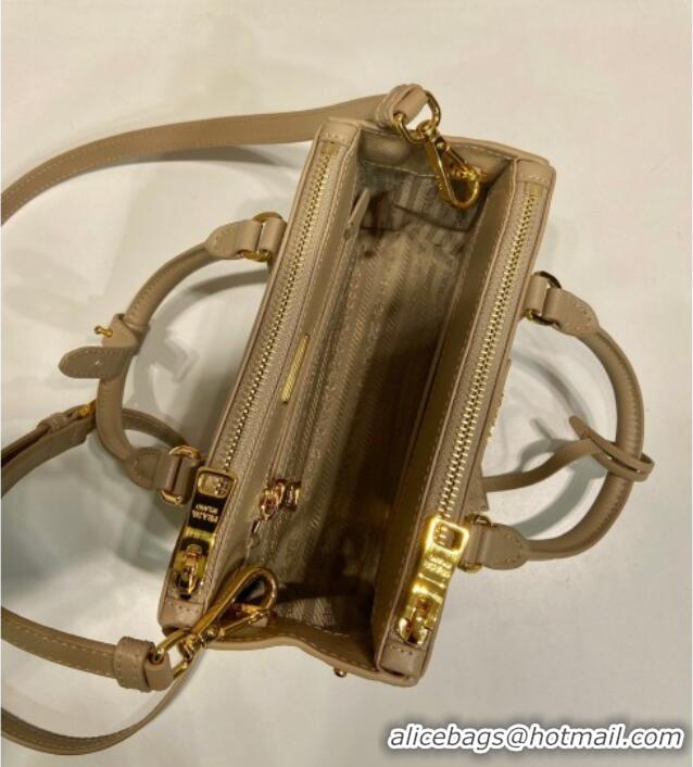 Well Crafted Prada Galleria mini Saffiano leather bag 1BA916 Beige 2025