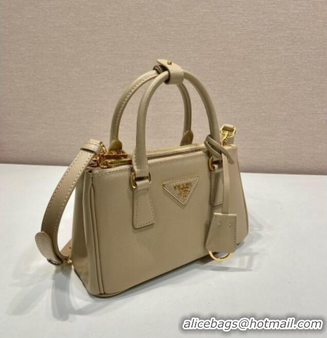 Well Crafted Prada Galleria mini Saffiano leather bag 1BA916 Beige 2025