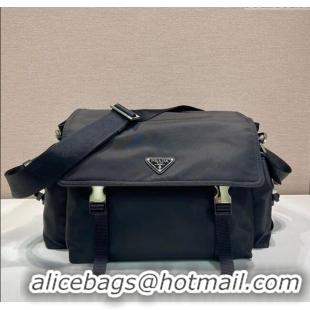 Super Quality Prada Mens Explore Re-Nylon and leather bag 2VD082 Black 2025