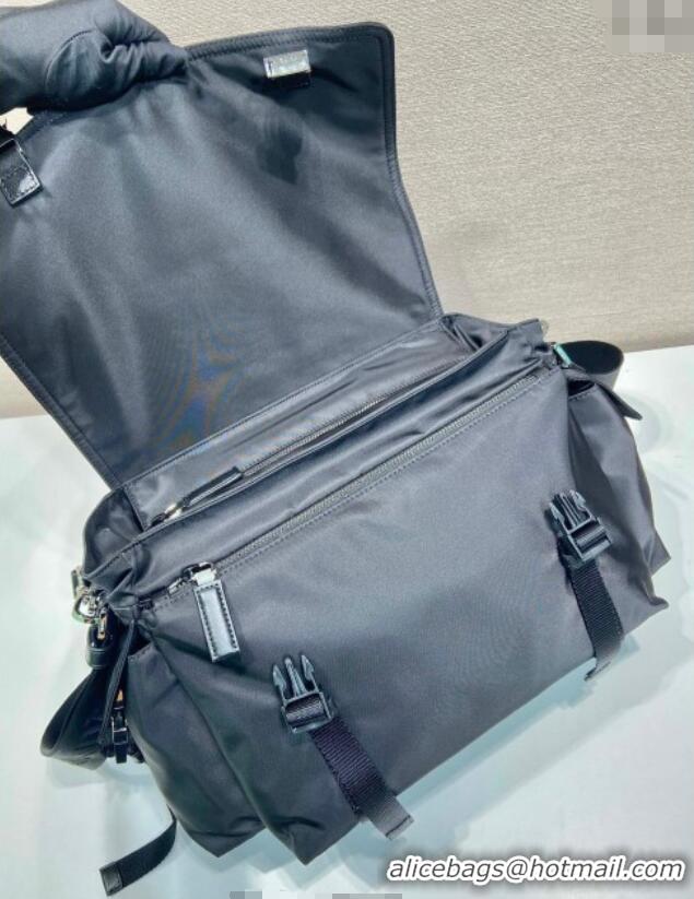 Super Quality Prada Mens Explore Re-Nylon and leather bag 2VD082 Black 2025