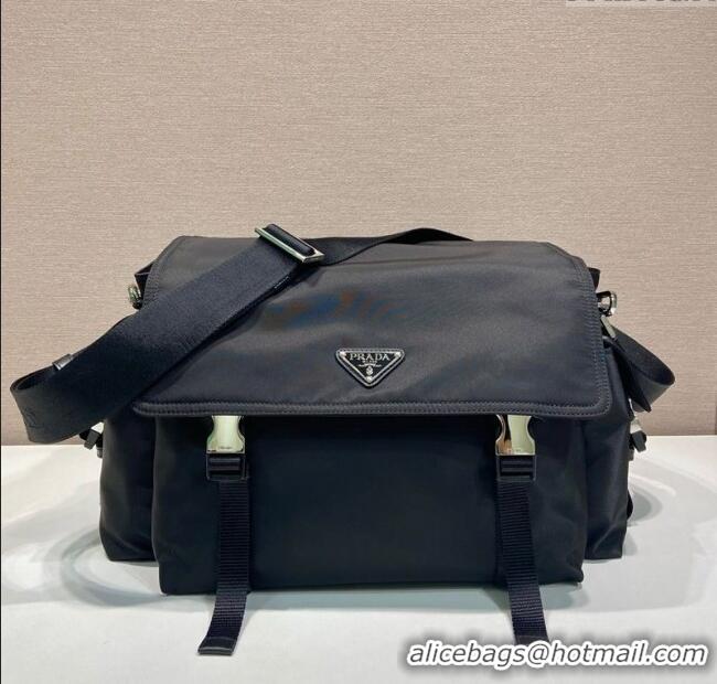 Super Quality Prada Mens Explore Re-Nylon and leather bag 2VD082 Black 2025