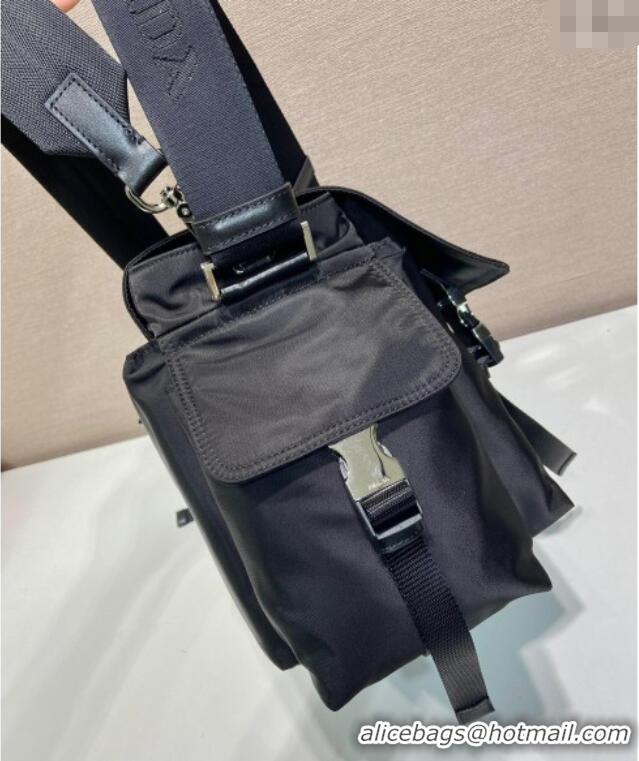 Super Quality Prada Mens Explore Re-Nylon and leather bag 2VD082 Black 2025