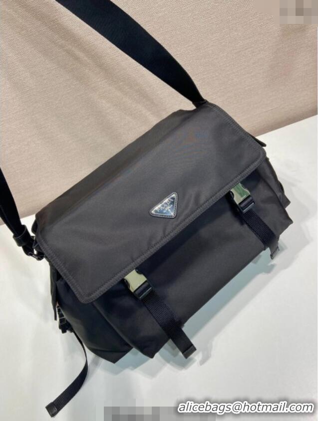 Super Quality Prada Mens Explore Re-Nylon and leather bag 2VD082 Black 2025