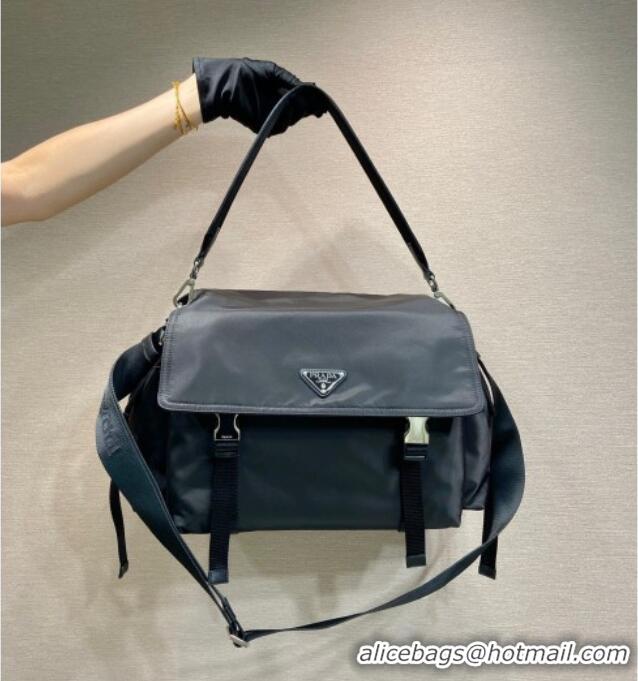 Super Quality Prada Mens Explore Re-Nylon and leather bag 2VD082 Black 2025