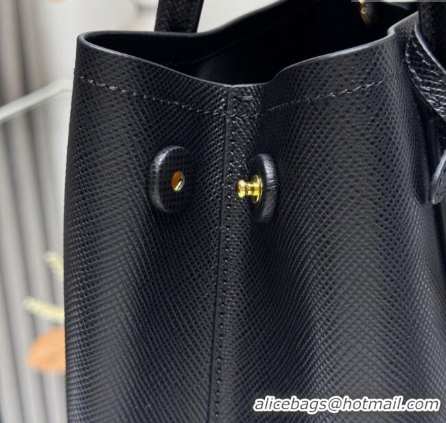 Most Popular Prada Double small Saffiano leather bag 1BG443 Black 2025 (New Tag)