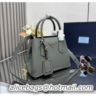 Good Looking Prada Double small Saffiano leather bag 1BG443 Slate Grey 2025