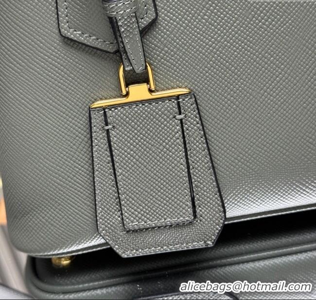 Good Looking Prada Double small Saffiano leather bag 1BG443 Slate Grey 2025