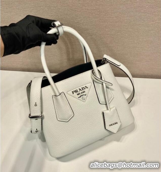 Traditional Specials Prada Double small Grained leather bag 1BG443 Brown 2025