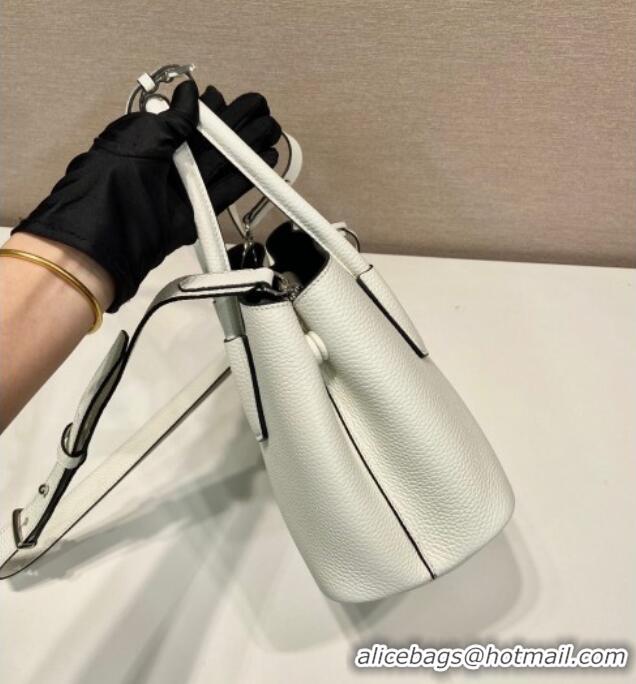 Traditional Specials Prada Double small Grained leather bag 1BG443 Brown 2025