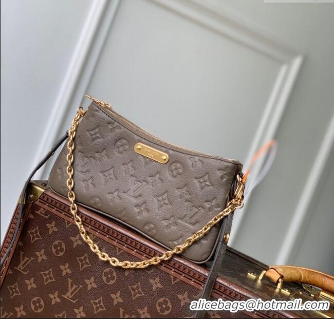 Promotional Louis Vuitton Liv Pochette Shoulder Bag in Monogram Empreinte Leather M25816 Smoke Grey 2025