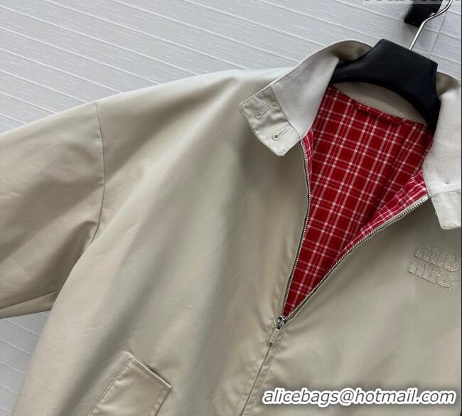 Fashion Discount Miu Miu Wool Jacket 0814 Khaki 2025