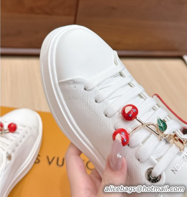 Shop Cheap Louis Vuitton Time Out Sneakers 4cm in Epi Leather 1AHOGG White 0829013