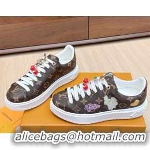 Luxury Cheap Louis Vuitton Time Out Sneakers 4cm in Printed Monogram Canvas 0829015