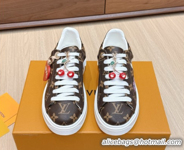 Luxury Cheap Louis Vuitton Time Out Sneakers 4cm in Printed Monogram Canvas 0829015